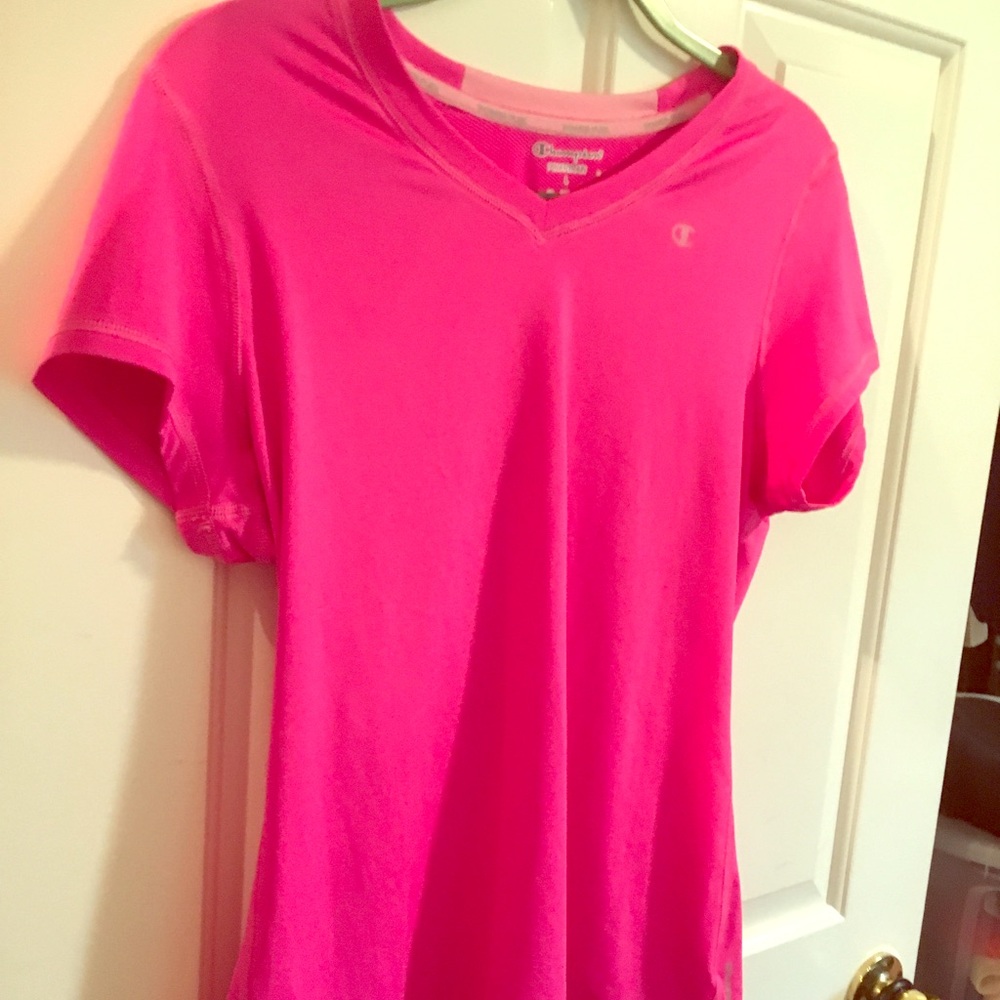 Champion pink stay dry workout T-shirt size L